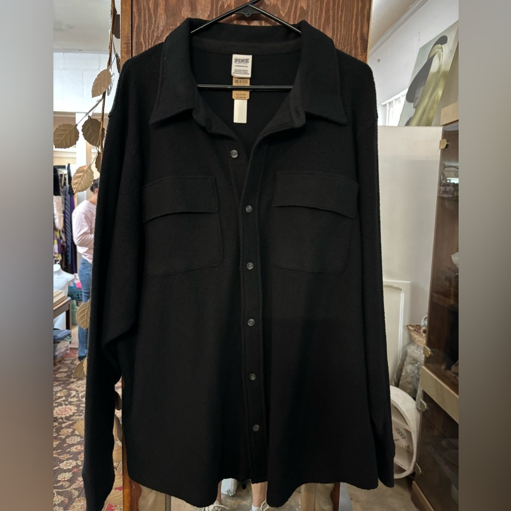Pink Pendleton Black Lightweight Shirt Jacket